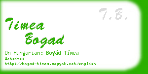 timea bogad business card